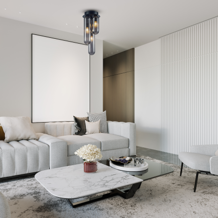 Plafonieră Milagro Pax  3xG9 max 9W   230V/50Hz Black Metal & Sticla IP20 [3]