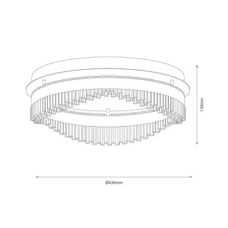 Plafoniera Milagro Preciosa LED 36W 2880lm 4000K 230V Gold Metal & Acril IP20 [4]