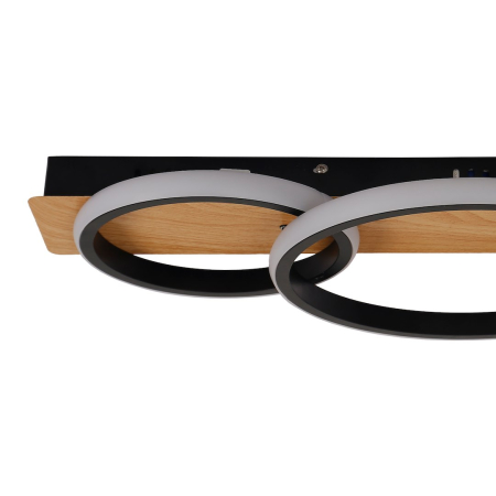 Plafoniera Milagro Rowena LED 18W 1030 lm 4000K 230V Black & Wood Metal IP20 [6]