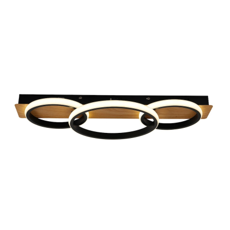 Plafoniera Milagro Rowena LED 18W 1030 lm 4000K 230V Black & Wood Metal IP20 [5]