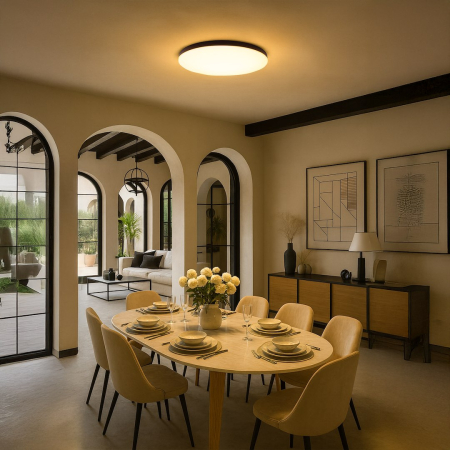 Plafoniera Milagro Siena LED 80W 8000 lm 3000K/4000K/6000K 230V Black Metal & Plastic IP20 [1]