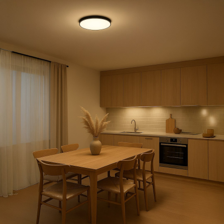 Plafonieră Milagro Slimi  24W 3100 lm 4000K 230V/50Hz Black & White Polipropilena & Polistiren IP40 [2]