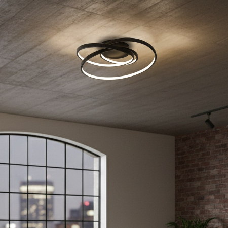 Plafoniera Milagro Turner LED 32W 1220lm 4000K 230V Black Metal IP20 [2]