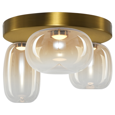 Plafoniera Milagro Vaso LED 12W 1131lm 3000K 230V Gold & Amber Metal & Sticla IP20 [1]