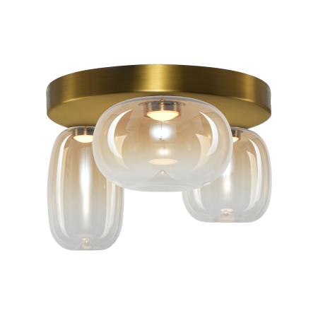 ILUMINAT - Plafoniera Milagro Vaso LED 12W 1131lm 3000K 230V Gold & Amber Metal & Sticla IP20