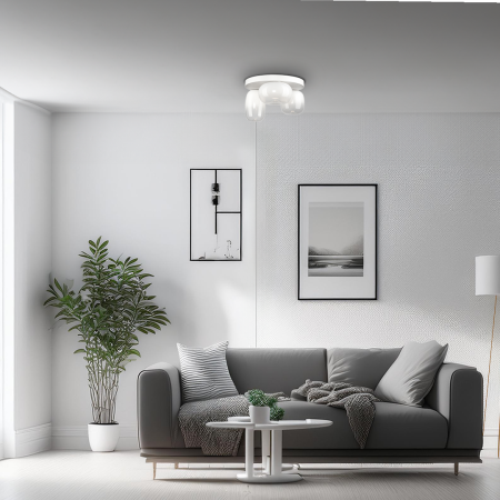 Plafoniera Milagro Vaso LED 12W 1131lm 3000K 230V White Metal & Sticla IP20 [2]