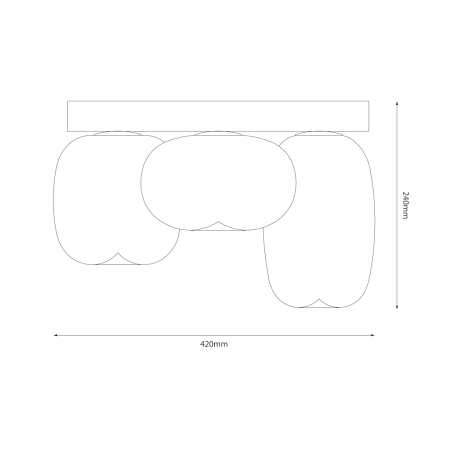 Plafoniera Milagro Vaso LED 12W 1131lm 3000K 230V White Metal & Sticla IP20 [4]