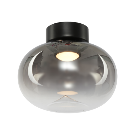 ILUMINAT - Plafoniera Milagro Vaso LED 4W 388lm 3000K 230V Black Metal & Sticla IP20