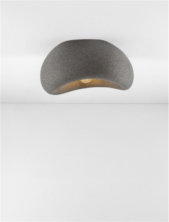 Plafoniera Nova Luce 9002677 AERE E27 1x12W  Polyurethane & Resin Stone Gray 400mm x 320mm IP20 [3]