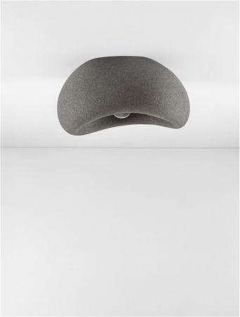 Plafoniera Nova Luce 9002677 AERE E27 1x12W  Polyurethane & Resin Stone Gray 400mm x 320mm IP20 [2]