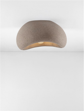 Plafoniera Nova Luce 9002678 AERE E27 1x12W  Polyurethane & Resin Stone Brown 400mm x 320mm IP20 [3]