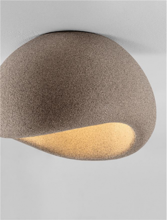 Plafoniera Nova Luce 9002678 AERE E27 1x12W  Polyurethane & Resin Stone Brown 400mm x 320mm IP20 [5]