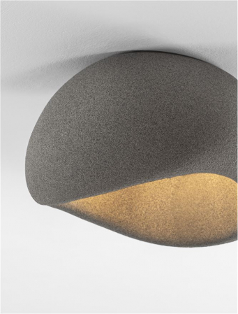Plafoniera Nova Luce 9002679 AERE E27 1x12W  Polyurethane & Resin Stone Gray 500mm x 400mm IP20 [5]