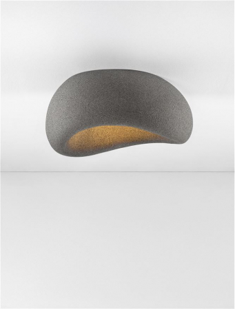 Plafoniera Nova Luce 9002679 AERE E27 1x12W  Polyurethane & Resin Stone Gray 500mm x 400mm IP20 [3]