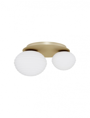 Plafoniere - Plafoniera Nova Luce ALLEN E14 1x5W   Matt Gold Metal & Milky White Structured Glass IP20