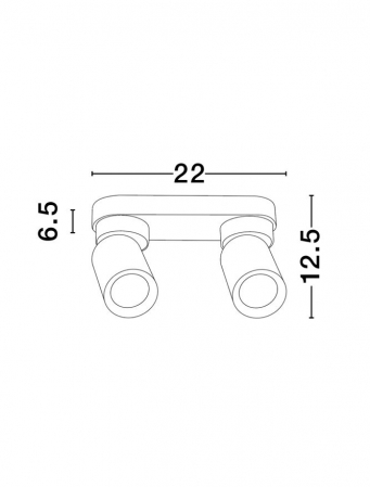 Plafoniera Nova Luce AMECY 9011341 GU10 2x10W    Sandy White Aluminium   IP20 [7]