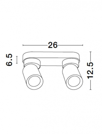 Plafoniera Nova Luce AMECY 9011341 GU10 2x10W    Sandy White Aluminium   IP20 [6]