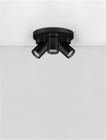 Plafoniera Nova Luce AMECY 9011348 GU10 3x10W    Sandy Black Aluminium  IP20 [2]