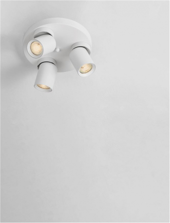 Plafoniere - Plafoniera Nova Luce AMECY 9011349 GU10 3x10W    Sandy White Aluminium   IP20