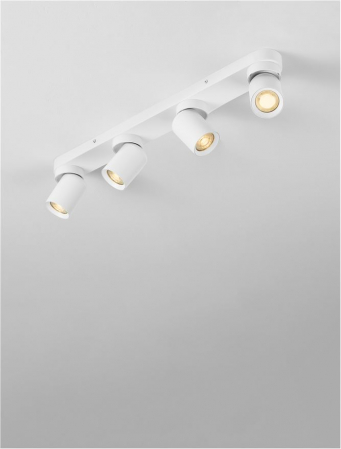 Plafoniere - Plafoniera Nova Luce AMECY 9011351 GU10 4x10W    Sandy White Aluminium   IP20