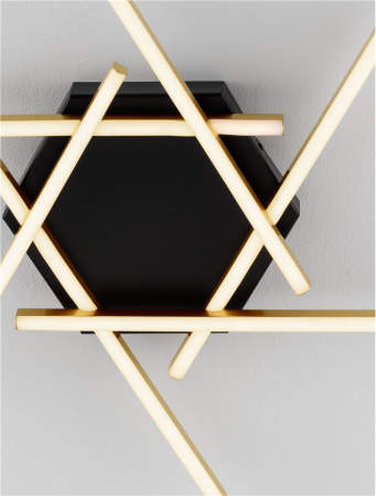Plafoniera Nova Luce ANTAMA 9001112 Triac Dimmable Sandy Black & Gold Steel & Aluminium LED 43W 1611lm 3200K IP20 [4]