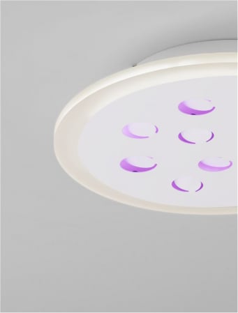 Plafoniera Nova Luce ASTRAEUS 9030649 LED 19W 3000K 1485lm Sandy White Aluminium & Acrylic   Dimmable With remote control IP20 [6]