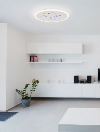 Moderne - Plafoniera Nova Luce ASTRAEUS 9030651 LED 40W 3000K 3476lm Sandy White Aluminium & Acrylic   Dimmable With remote control IP20