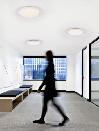 Moderne - Plafoniera Nova Luce CHET 9030653 LED 30W 2700K-5000K 2057lm Sandy White Aluminium & Acrylic   Dimmable With remote control IP20