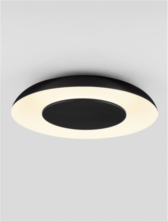 Plafoniera Nova Luce EPOS 9345703 Triac Dimmable Sandy Black & White Metal & Polycarbonate LED 24W 1482lm 2700K+4000K IP20 [3]