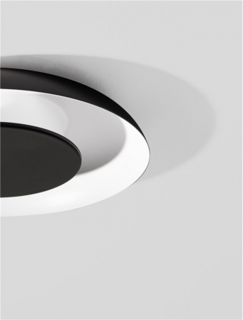 Plafoniera Nova Luce EPOS 9345703 Triac Dimmable Sandy Black & White Metal & Polycarbonate LED 24W 1482lm 2700K+4000K IP20 [4]