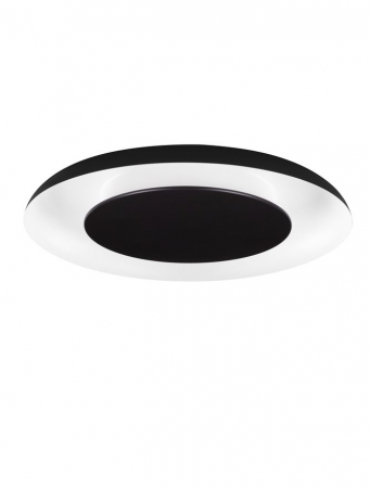 Plafoniere - Plafoniera Nova Luce EPOS 9345705 Triac Dimmable Sandy Black & White Metal & Polycarbonate LED 38W 2200lm 2700K+4000K IP20
