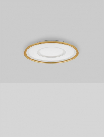 Plafoniera Nova Luce FIGIN 9248178 Dimmable by Remote Control CCT Sandy Gold Steel, Aluminium & Acrylic LED 49W 2771lm 2700K-5000K IP20 [2]
