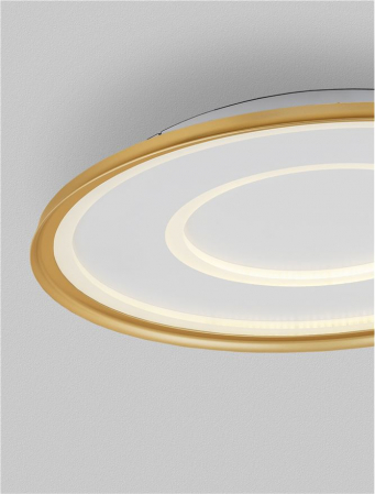 Plafoniera Nova Luce FIGIN 9248178 Dimmable by Remote Control CCT Sandy Gold Steel, Aluminium & Acrylic LED 49W 2771lm 2700K-5000K IP20 [4]
