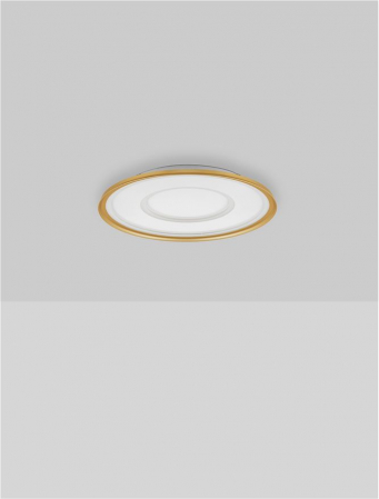 Plafoniera Nova Luce FIGIN 9248179 Dimmable by Remote Control CCT Sandy Gold Steel, Aluminium & Acrylic LED 40W 2244lm 2700K-5000K IP20 [2]