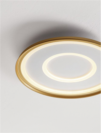 Plafoniera Nova Luce FIGIN 9248179 Dimmable by Remote Control CCT Sandy Gold Steel, Aluminium & Acrylic LED 40W 2244lm 2700K-5000K IP20 [4]
