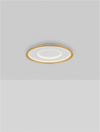 Plafoniera Nova Luce FIGIN 9248179 Dimmable by Remote Control CCT Sandy Gold Steel, Aluminium & Acrylic LED 40W 2244lm 2700K-5000K IP20 [3]