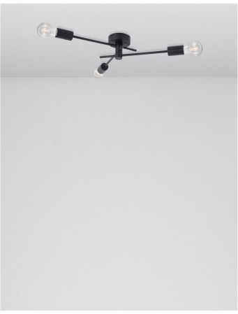 Plafoniera Nova Luce GRANSO E27 3X12W   Sandy Black Metal  IP20 [2]