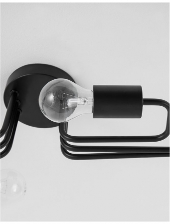 Plafoniera Nova Luce GRANSO E27 6X12W   Sandy Black Metal  IP20 [3]