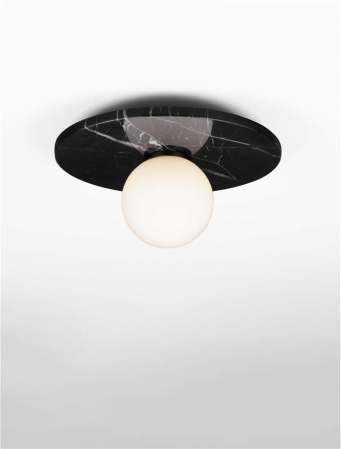 Plafoniera Nova Luce IDOR 9501250 Black Marble & Opal Glass G9 1x5W IP20 [3]