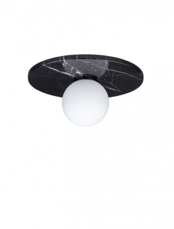 Moderne - Plafoniera Nova Luce IDOR 9501250 Black Marble & Opal Glass G9 1x5W IP20