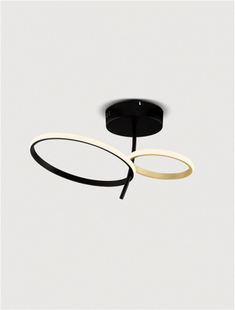 Plafoniera Nova Luce IMAR 9001110 Triac Dimmable Sandy Black & Gold Steel & Aluminium LED 30W 1489lm 3200K IP20 [3]