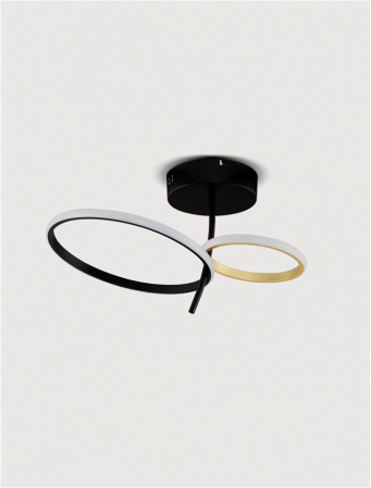 Plafoniera Nova Luce IMAR 9001110 Triac Dimmable Sandy Black & Gold Steel & Aluminium LED 30W 1489lm 3200K IP20 [2]