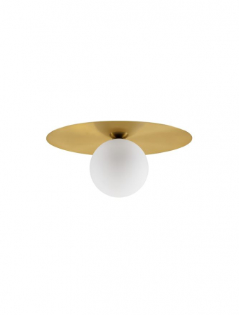 ILUMINAT - Plafoniera Nova Luce INDIGO E27 1x12W   Gold Metal & Opal Glass  IP20