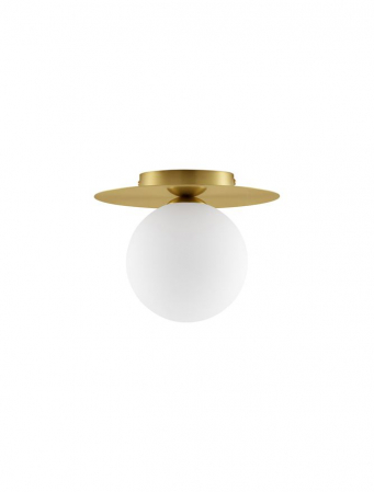 ILUMINAT - Plafoniera Nova Luce INDIGO G9 1x5W   Gold Metal & Opal Glass  IP20