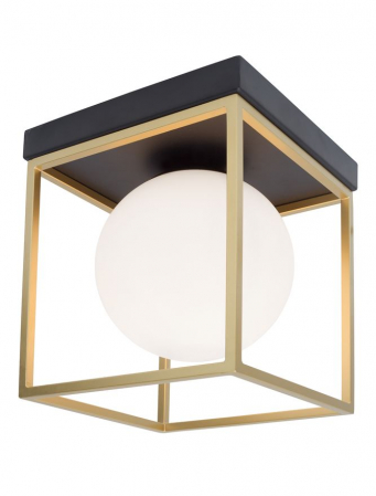 Plafoniera Nova Luce JULIET E14 1x5W   Brass & Black Metal White Opal Glass IP20 [2]