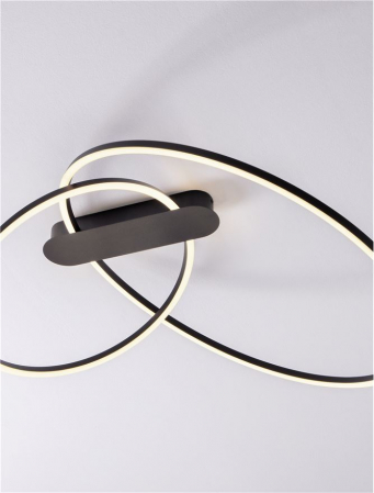 Plafoniera Nova Luce KIKLOS 9248171 Triac Dimmable Sandy Black Steel, Aluminium & Silicone LED 42W 1923lm 3000K IP20 [4]