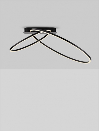 Plafoniera Nova Luce KIKLOS 9248171 Triac Dimmable Sandy Black Steel, Aluminium & Silicone LED 42W 1923lm 3000K IP20 [3]