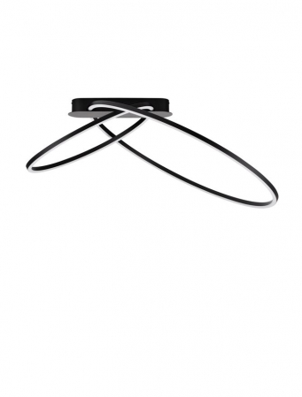 Plafoniere - Plafoniera Nova Luce KIKLOS 9248171 Triac Dimmable Sandy Black Steel, Aluminium & Silicone LED 42W 1923lm 3000K IP20