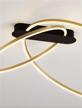 Plafoniera Nova Luce KIKLOS 9248172 Triac Dimmable Brass Gold Steel, Aluminium & Silicone LED 42W 2094lm 3000K IP20 [4]