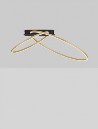 Plafoniera Nova Luce KIKLOS 9248172 Triac Dimmable Brass Gold Steel, Aluminium & Silicone LED 42W 2094lm 3000K IP20 [2]